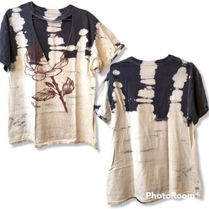 Distressed Cutout tie dye "Rose Whatever" t-shirt